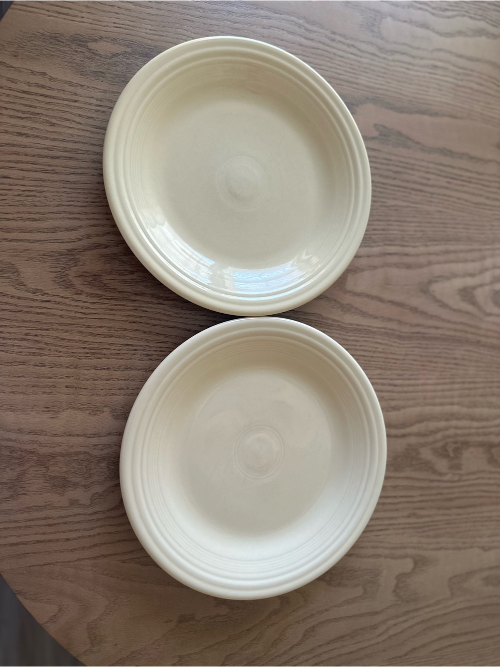 Fiestaware Cream Ceramic Dinner Plates - Neutral Ivory Set